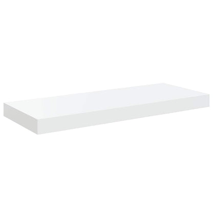 Scaffali a Parete 2 pz Bianco Lucido 60x23,5x3,8 cm in MDF | homemem39