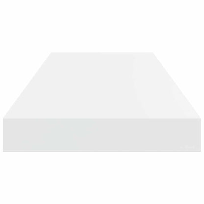 Scaffali a Parete 2 pz Bianco Lucido 60x23,5x3,8 cm in MDF | homemem39
