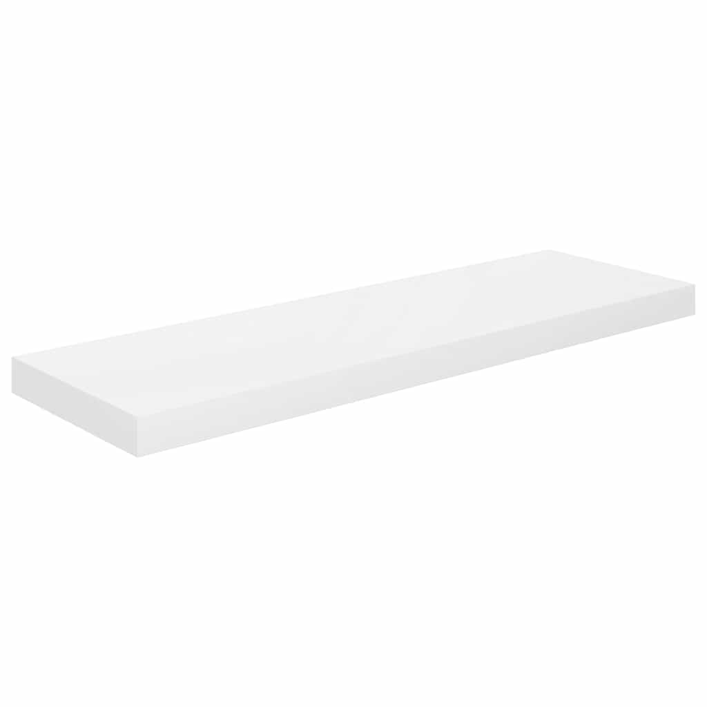 Scaffale a Parete Bianco Lucido 80x23,5x3,8 cm in MDF | homemem39