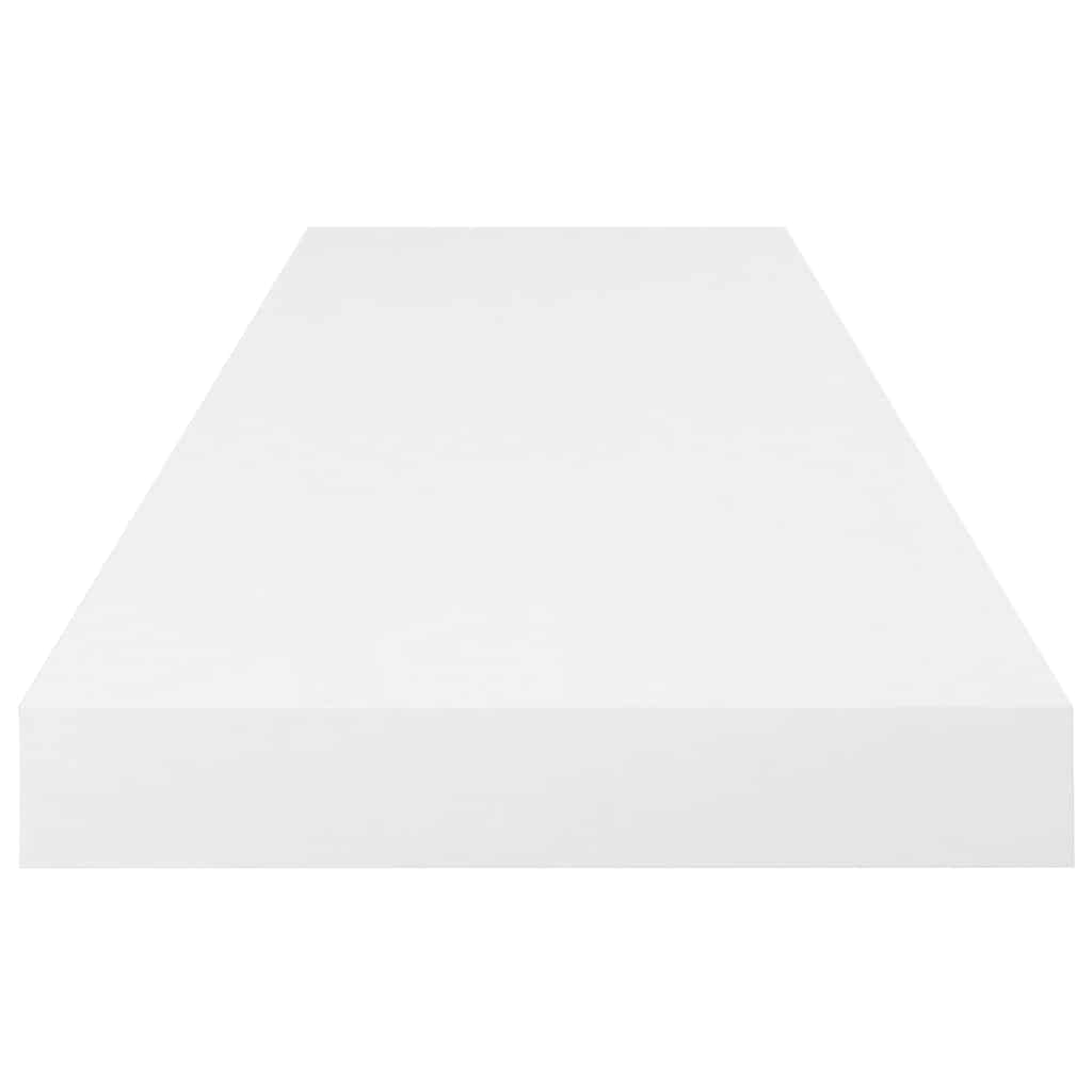Scaffale a Parete Bianco Lucido 80x23,5x3,8 cm in MDF
