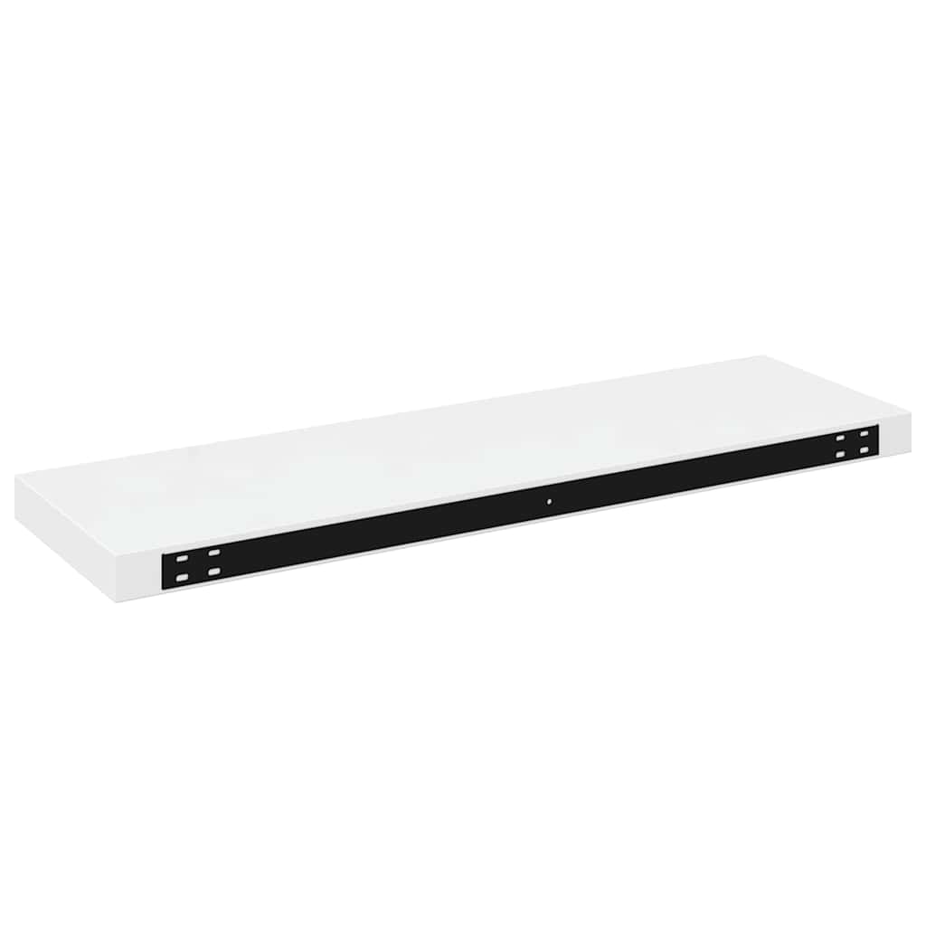Scaffale a Parete Bianco Lucido 80x23,5x3,8 cm in MDF | homemem39