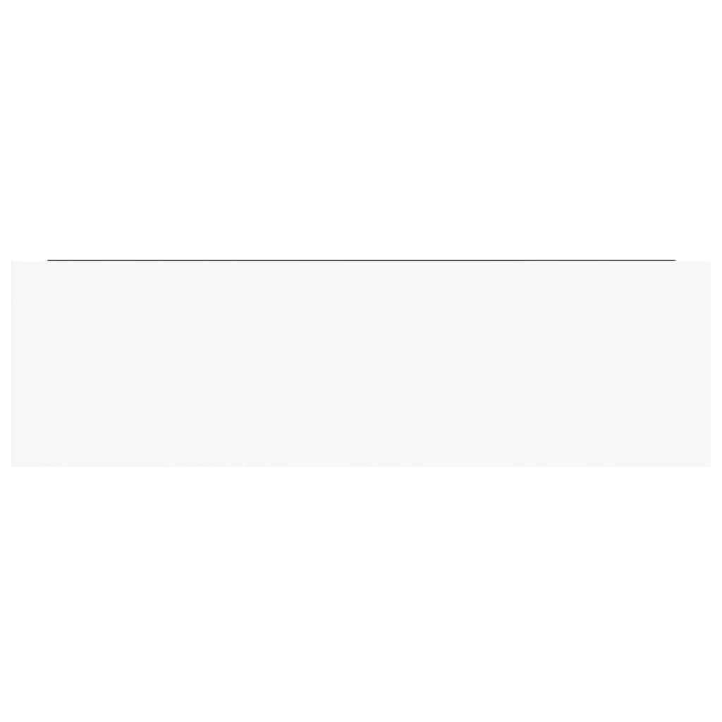 Scaffale a Parete Bianco Lucido 80x23,5x3,8 cm in MDF | homemem39