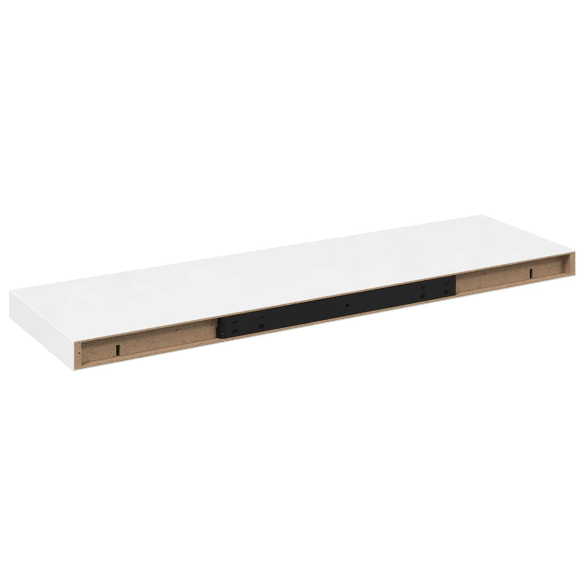 Scaffale a Parete Bianco Lucido 80x23,5x3,8 cm in MDF