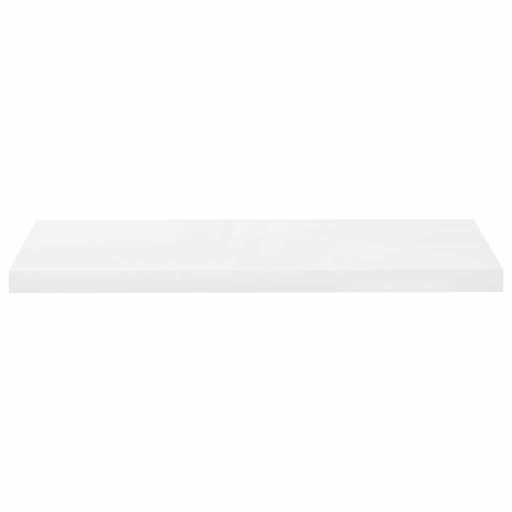 Scaffali a Parete 4 pz Bianco Lucido 80x23,5x3,8 cm in MDF