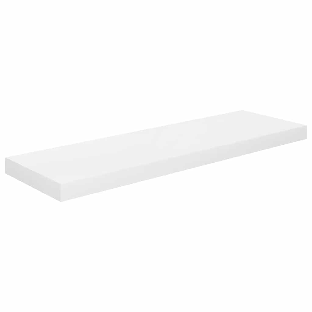 Scaffali a Parete 4 pz Bianco Lucido 80x23,5x3,8 cm in MDF | homemem39