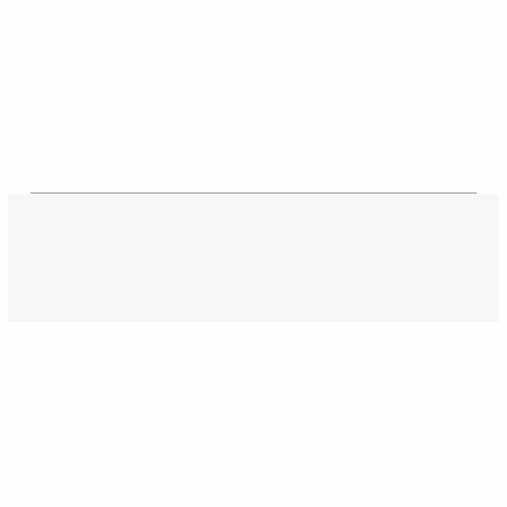 Scaffali a Parete 2 pz Bianco Lucido 90x23,5x3,8 cm in MDF | homemem39