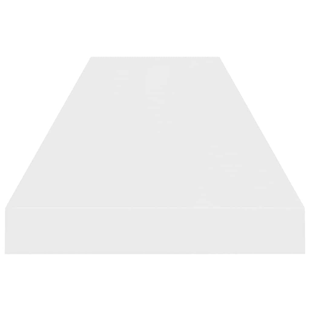 Scaffali a Parete 4 pz Bianco Lucido 23x23,5x3,8 cm in MDF | homemem39