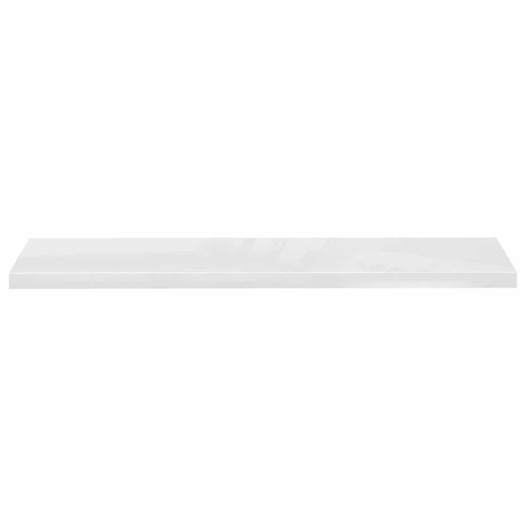 Scaffale a Parete Bianco Lucido 120x23,5x3,8 cm in MDF | homemem39