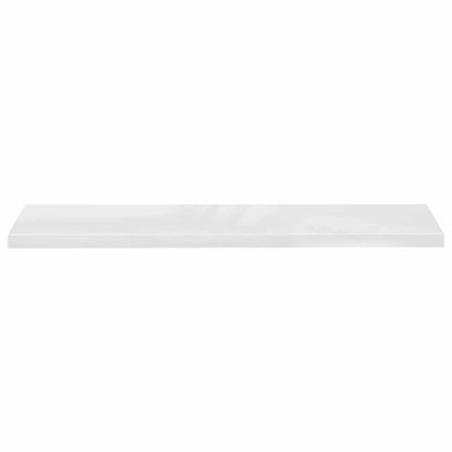 Scaffale a Parete Bianco Lucido 120x23,5x3,8 cm in MDF | homemem39