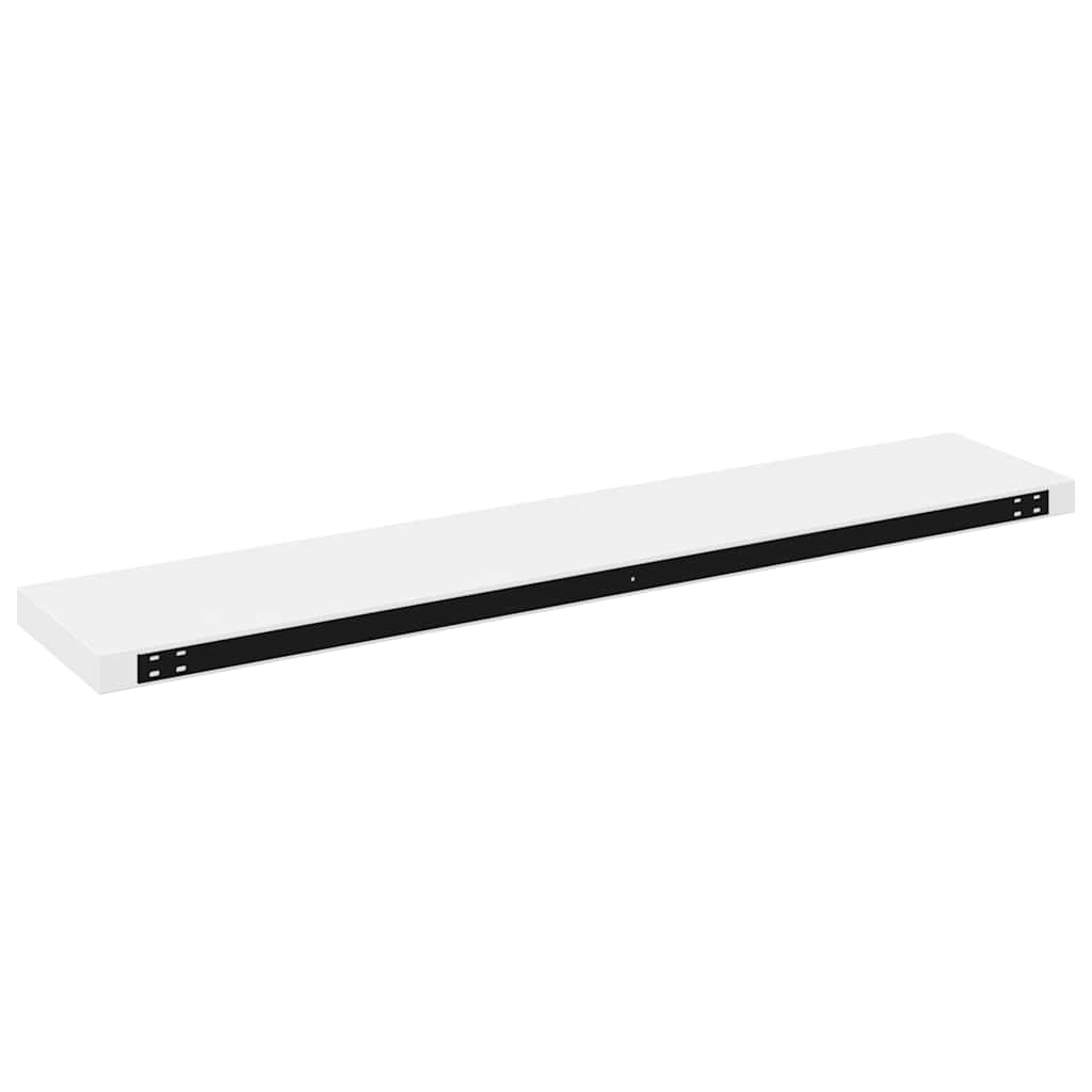 Scaffale a Parete Bianco Lucido 120x23,5x3,8 cm in MDF | homemem39
