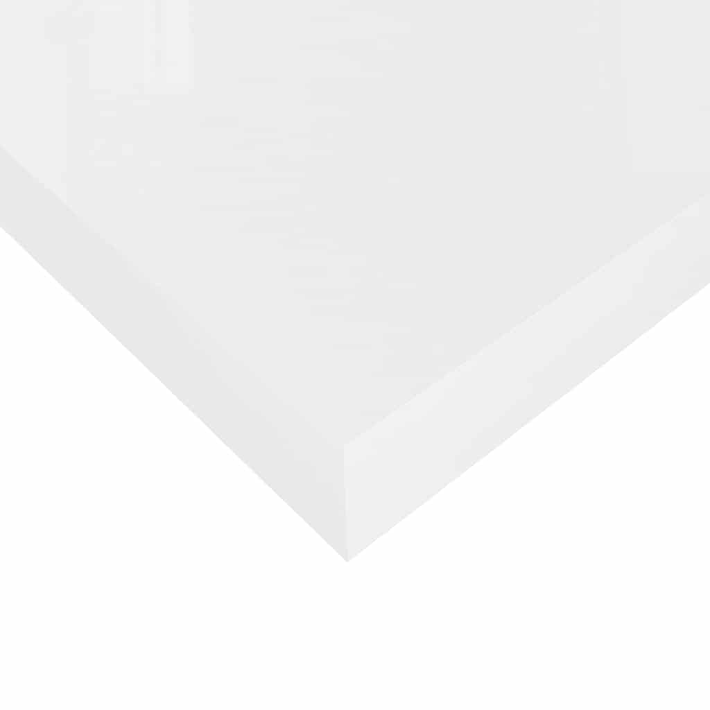 Scaffale a Parete Bianco Lucido 120x23,5x3,8 cm in MDF | homemem39