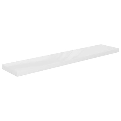 Scaffali a Parete 2 pz Bianco Lucido 120x23,5x3,8 cm in MDF | homemem39