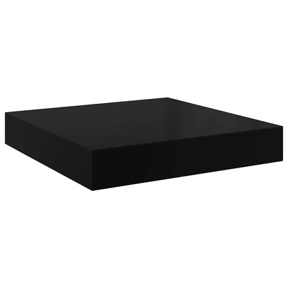 Scaffale a Parete Nero Lucido 23x23,5x3,8 cm in MDF