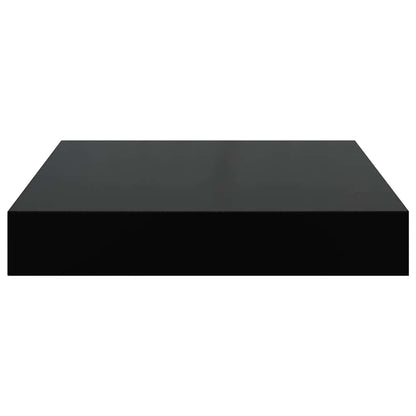 Scaffale a Parete Nero Lucido 23x23,5x3,8 cm in MDF | homemem39