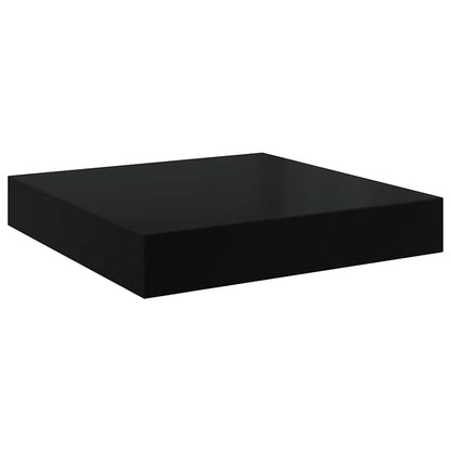 Scaffali a Parete 4 pz Nero Lucido 23x23,5x3,8 cm in MDF | homemem39