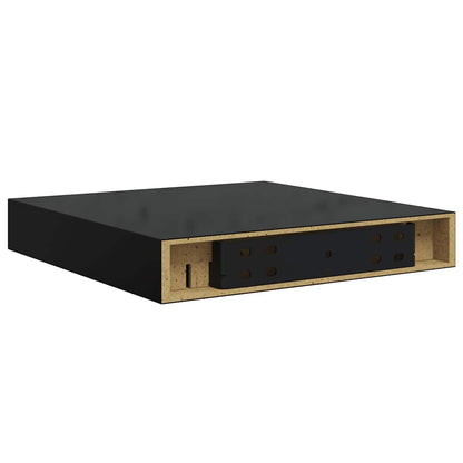 Scaffali a Parete 4 pz Nero Lucido 23x23,5x3,8 cm in MDF | homemem39