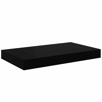 Scaffale a Parete Nero Lucido 40x23,5x3,8 cm in MDF | homemem39