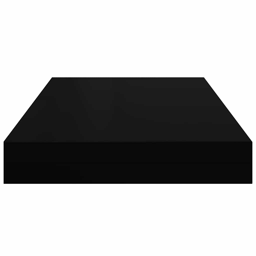 Scaffale a Parete Nero Lucido 40x23,5x3,8 cm in MDF | homemem39