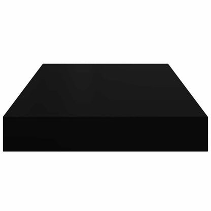 Scaffali a Parete 4 pz Nero Lucido 40x23,5x3,8 cm in MDF | homemem39