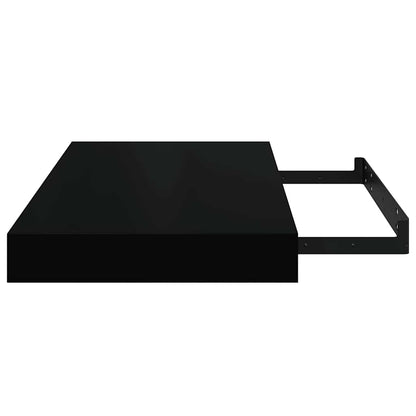 Scaffali a Parete 4 pz Nero Lucido 40x23,5x3,8 cm in MDF | homemem39