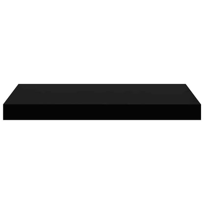 Scaffale a Parete Nero Lucido 50x23,5x3,8 cm in MDF | homemem39