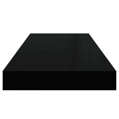 Scaffali a Parete 4 pz Nero Lucido 60x23,5x3,8 cm in MDF | homemem39