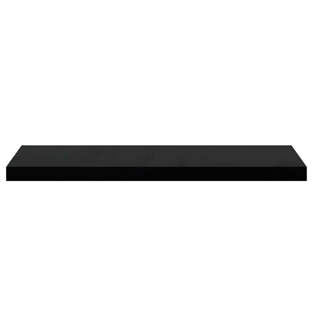Scaffale a Parete Nero Lucido 80x23,5x3,8 cm in MDF | homemem39