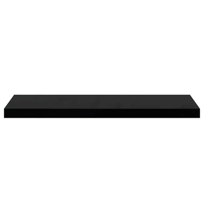 Scaffali a Parete 4 pz Nero Lucido 80x23,5x3,8 cm in MDF | homemem39