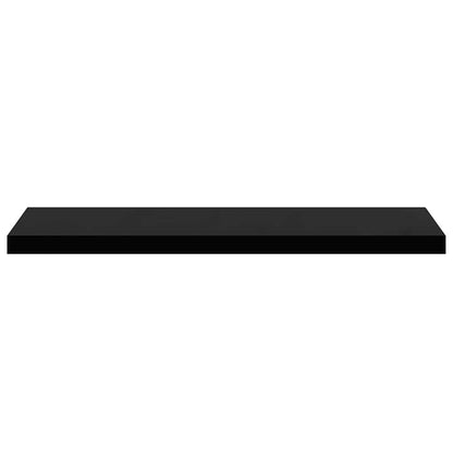 Scaffali a Parete 2 pz Nero Lucido 90x23,5x3,8 cm in MDF | homemem39