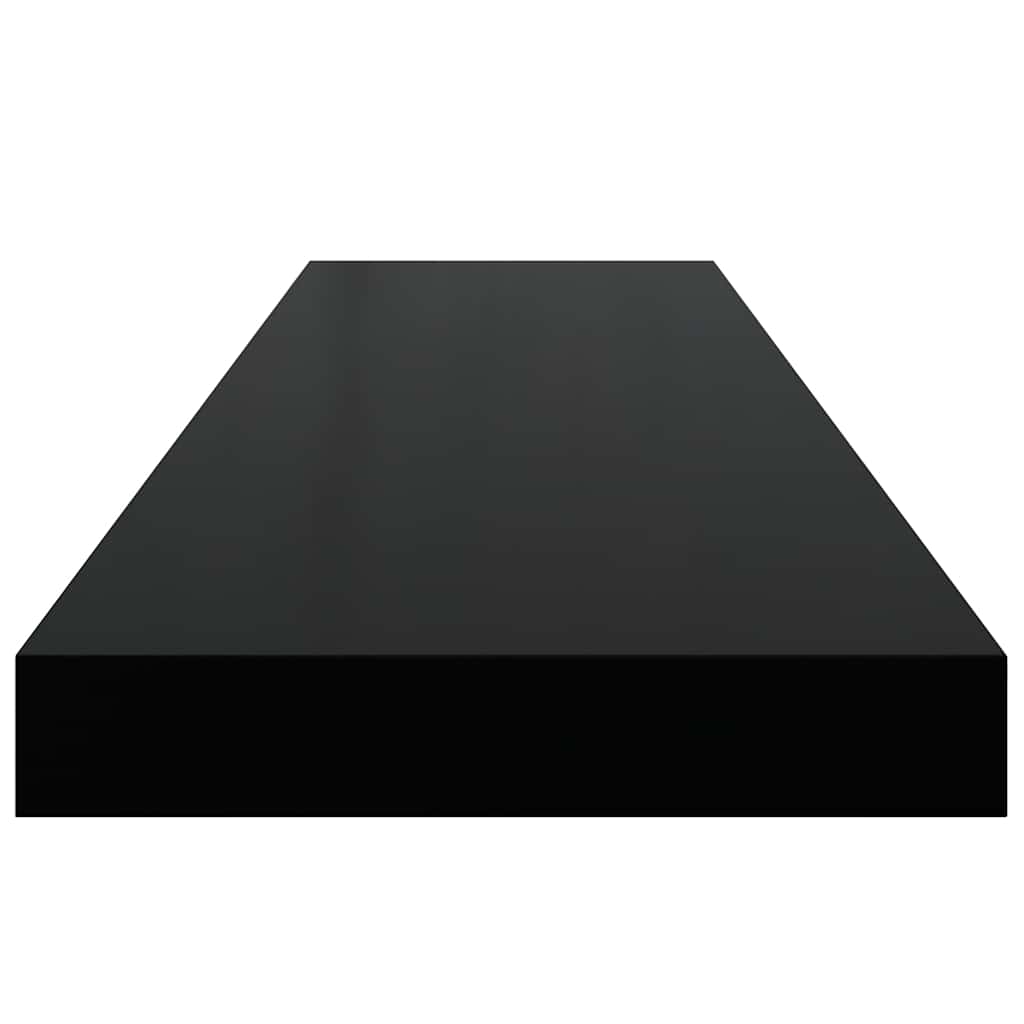 Scaffali a Parete 4 pz Nero Lucido 90x23,5x3,8 cm in MDF | homemem39