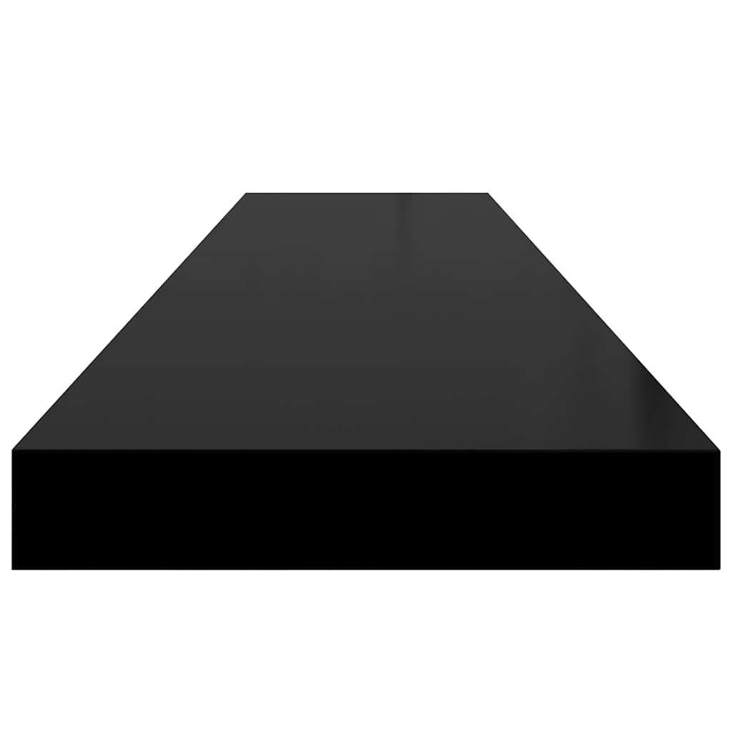 Scaffali a Parete 4 pz Nero Lucido 120x23,5x3,8 cm in MDF | homemem39