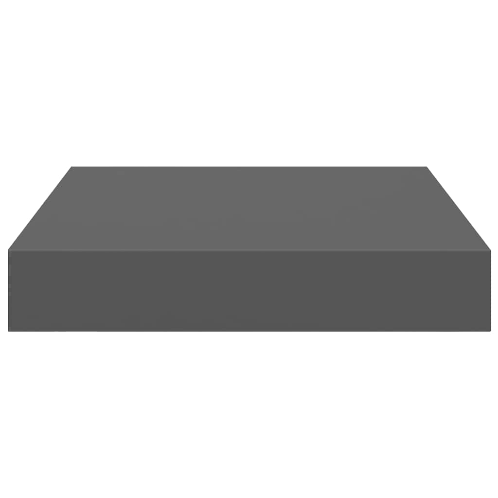 Scaffale a Parete Grigio Lucido 23x23,5x3,8 cm in MDF