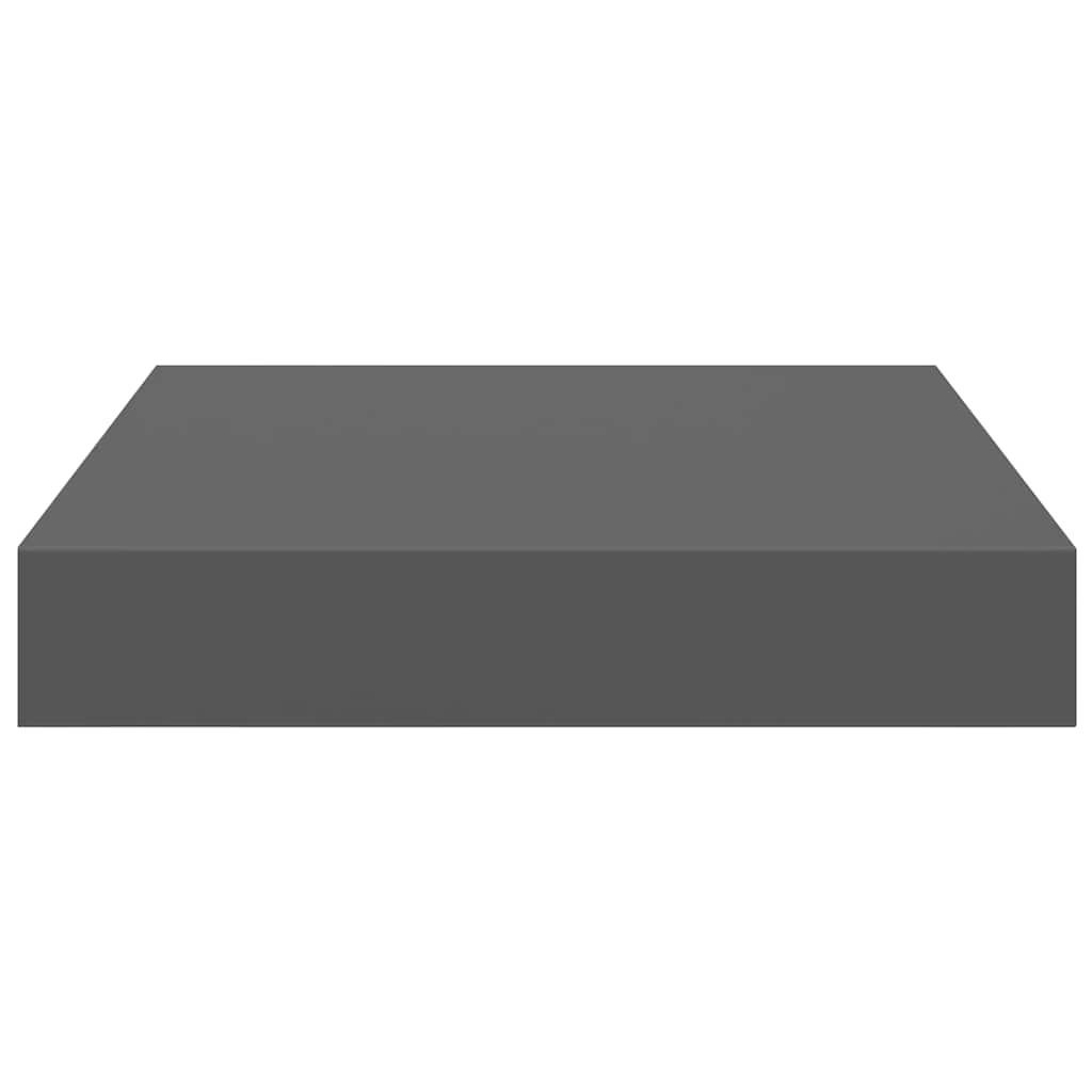 Scaffali a Parete 2 pz Grigio Lucido 23x23,5x3,8 cm in MDF | homemem39