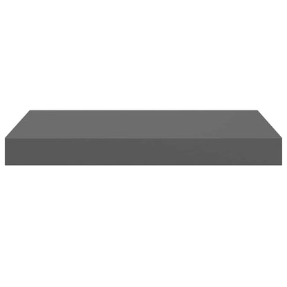 Scaffale a Parete Grigio Lucido 40x23,5x3,8 cm in MDF