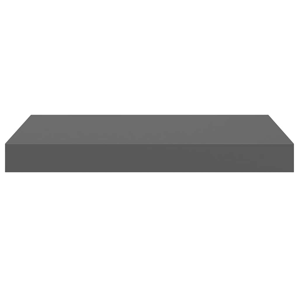 Scaffali a Parete 2 pz Grigio Lucido 40x23,5x3,8 cm in MDF | homemem39