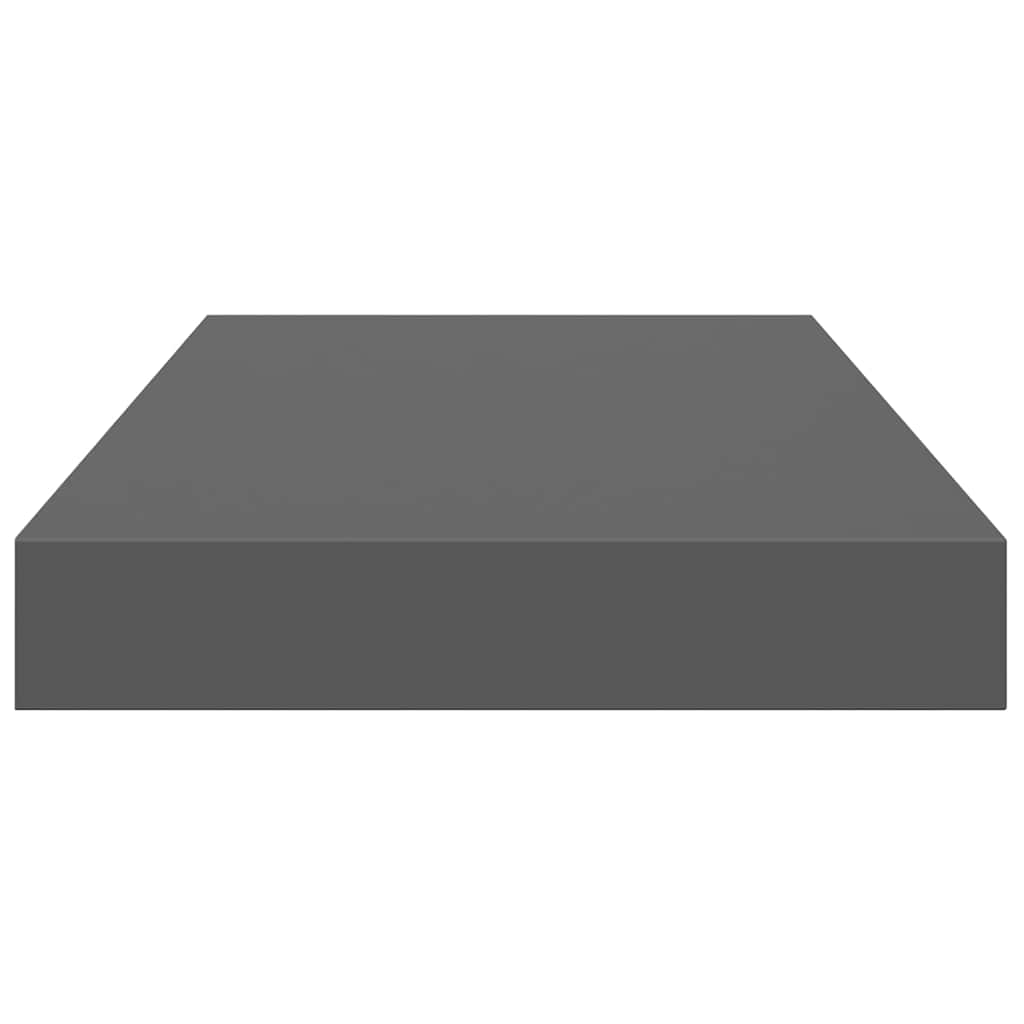 Scaffali a Parete 4 pz Grigio Lucido 40x23,5x3,8 cm in MDF