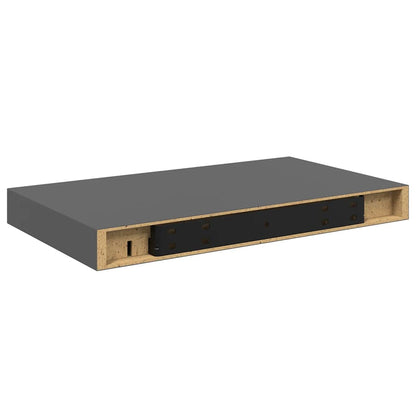 Scaffali a Parete 4 pz Grigio Lucido 40x23,5x3,8 cm in MDF | homemem39