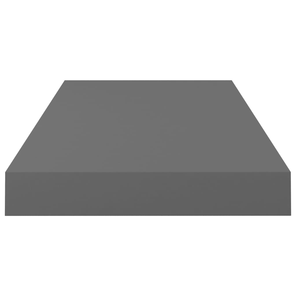 Scaffale a Parete Grigio Lucido 50x23x3,8 cm in MDF