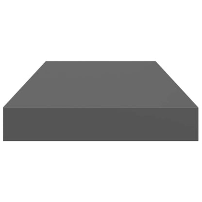 Scaffali a Parete 4 pz Grigio Lucido 50x23,5x3,8 cm in MDF | homemem39