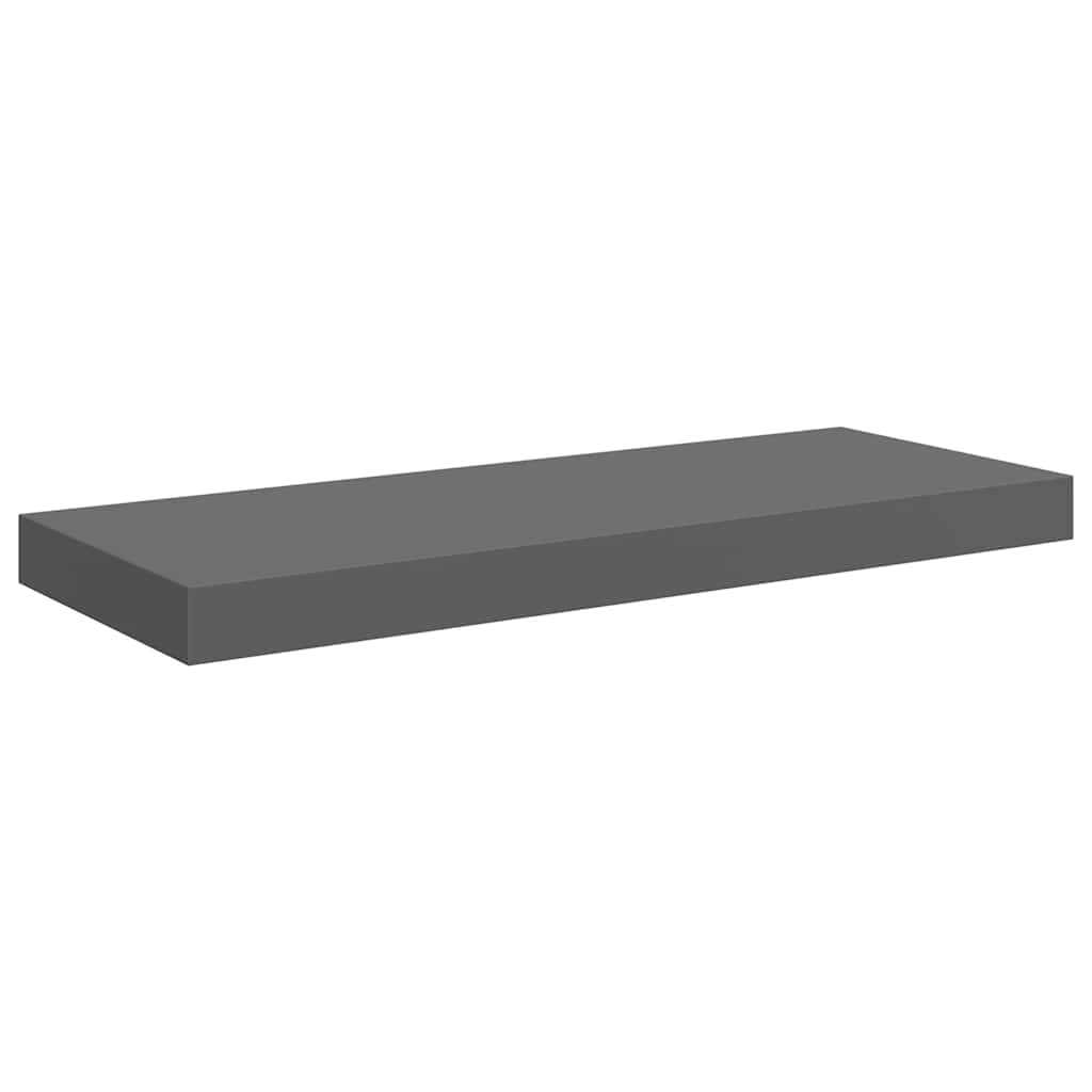Scaffale a Parete Grigio Lucido 60x23,5x3,8 cm in MDF | homemem39