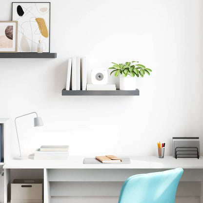 Scaffale a Parete Grigio Lucido 60x23,5x3,8 cm in MDF | homemem39