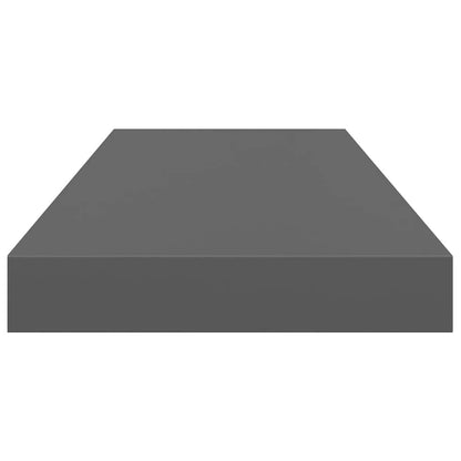 Scaffale a Parete Grigio Lucido 60x23,5x3,8 cm in MDF | homemem39