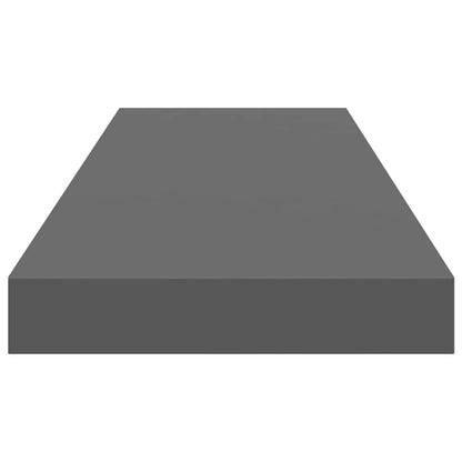 Scaffale a Parete Grigio Lucido 80x23,5x3,8 cm in MDF | homemem39