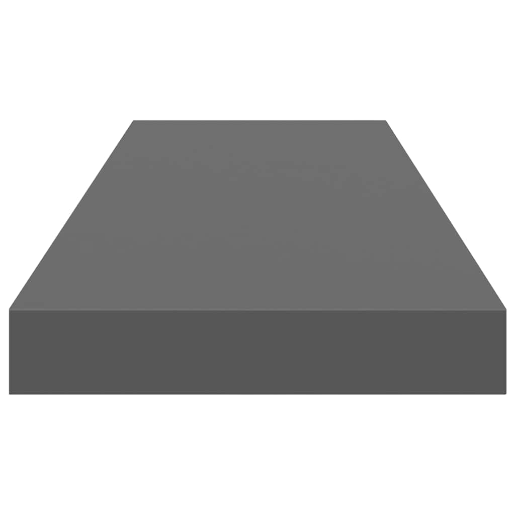 Scaffale a Parete Grigio Lucido 80x23,5x3,8 cm in MDF