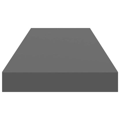 Scaffali a Parete 4 pz Grigio Lucido 80x23,5x3,8 cm in MDF