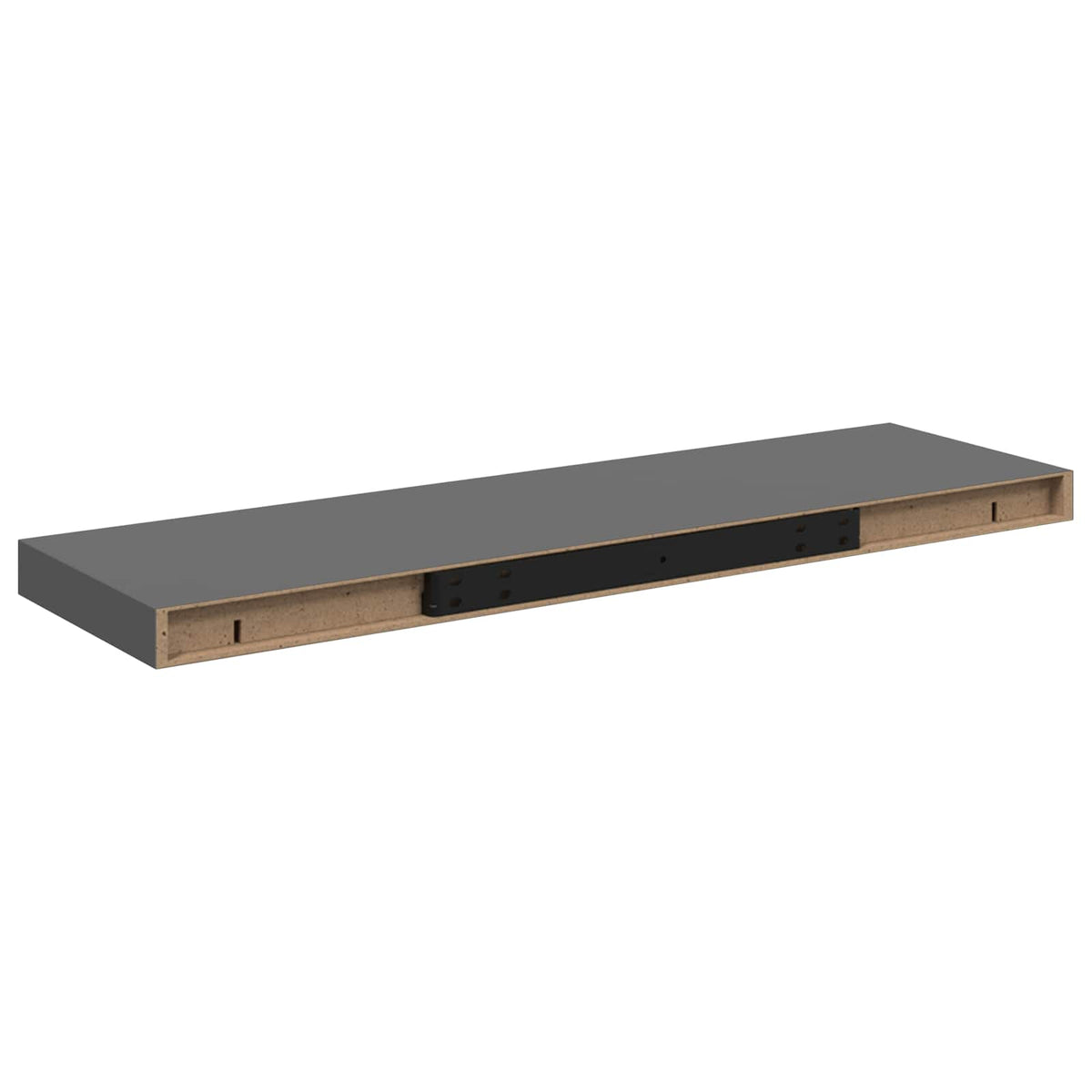 Scaffali a Parete 4 pz Grigio Lucido 80x23,5x3,8 cm in MDF