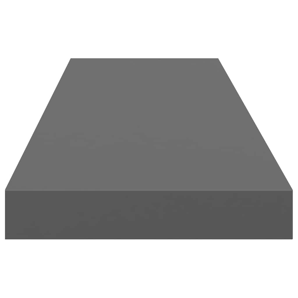 Scaffale a Parete Grigio Lucido 90x23,5x3,8 cm in MDF