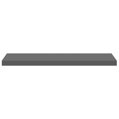 Scaffali a Parete 2 pz Grigio Lucido 90x23,5x3,8 cm in MDF | homemem39