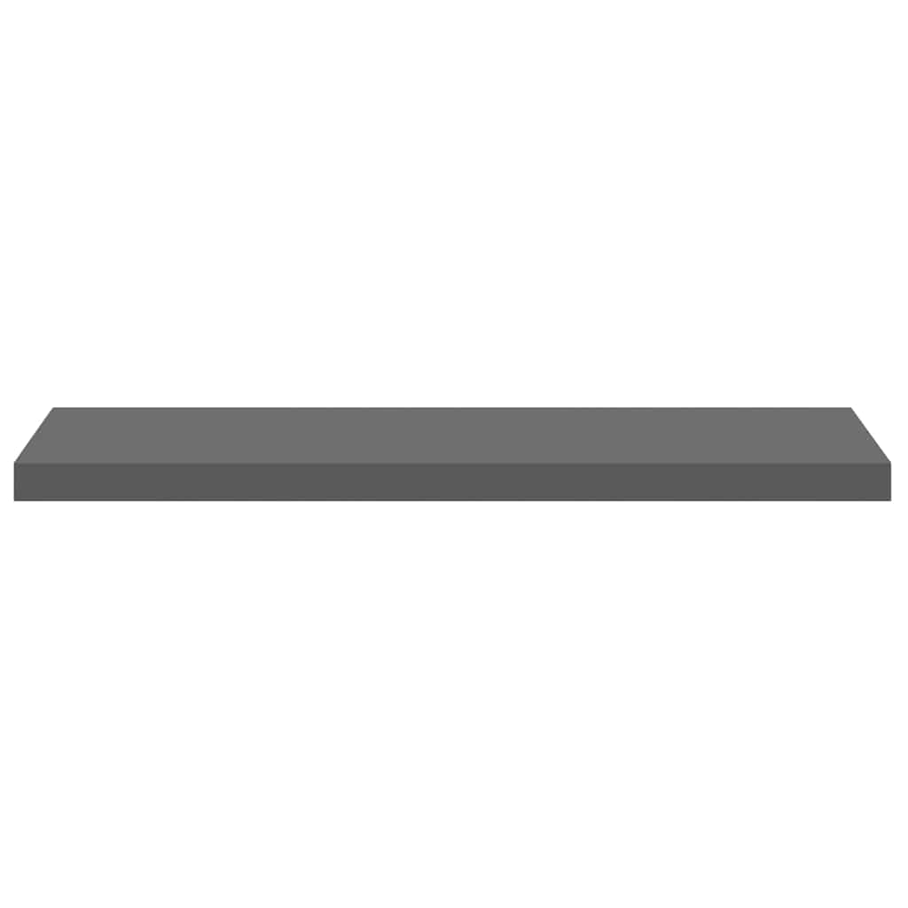 Scaffali a Parete 4 pz Grigio Lucido 90x23,5x3,8 cm in MDF