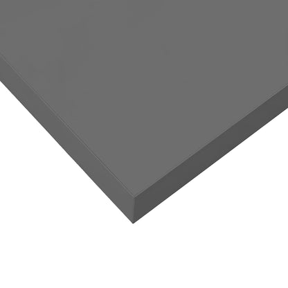 Scaffali a Parete 4 pz Grigio Lucido 120x23,5x3,8 cm in MDF